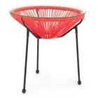 Outdoor Steel Coffee Table with Designer Glass Top - Spumolizia Viadurini