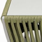 Outdoor Coffee Table in Aluminum and Woven Fabric - Eugene Viadurini