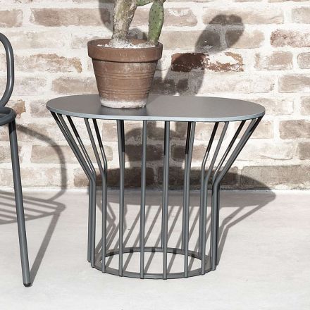 Outdoor coffee table in Hpl and metal Made in Italy - Guerrino Viadurini