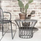 Outdoor coffee table in Hpl and metal Made in Italy - Guerrino Viadurini