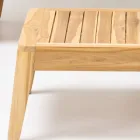 Natural Teak Wood Outdoor Coffee Table - Jhon Viadurini