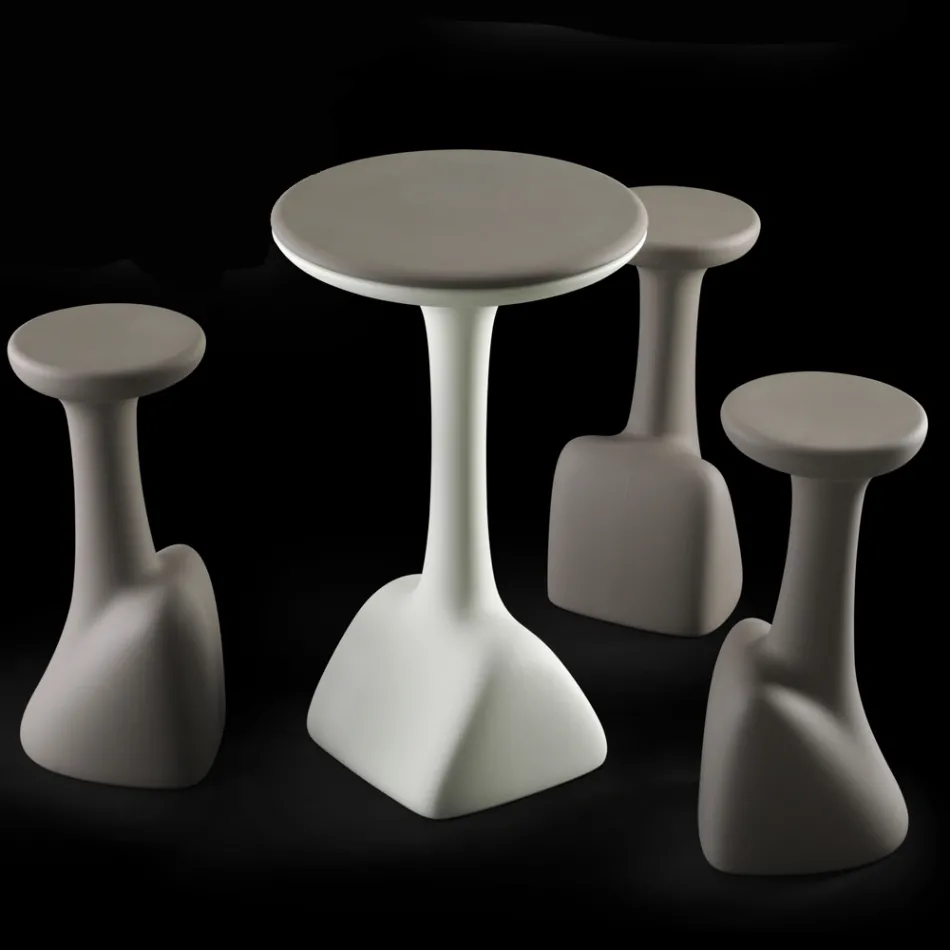 Outdoor Coffee Table in Colored Polyethylene 96 cm Made in Italy - Uliveto Viadurini