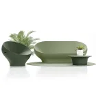 Outdoor Polyethylene Coffee Table Available in Various Colors - Towel Viadurini