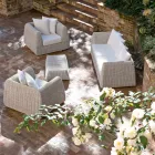 Outdoor Coffee Table in Hand Woven Polyrattan - Charlie Viadurini