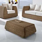 Outdoor Coffee Table in Hand Woven Polyrattan - Charlie Viadurini