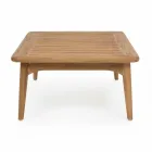 Homemotion Modern Teak Wood Outdoor Table - Luanaedmea Viadurini