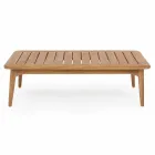 Homemotion Modern Teak Wood Outdoor Table - Luanaedmea Viadurini