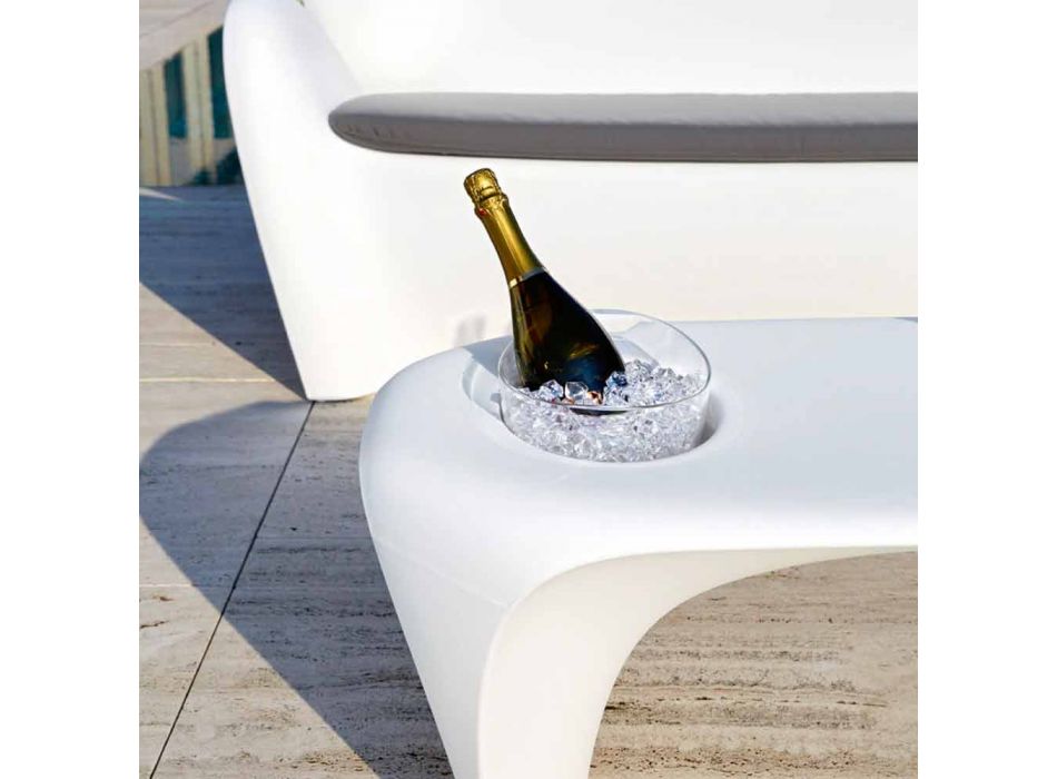 Outdoor or Indoor Coffee Table with Spumantiera, 2 Piece Design - Lily by Myyour Viadurini