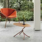 Fine Outdoor Coffee Table in Painted Metal Made in Italy - Lübeck Viadurini