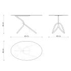 Fine Outdoor Coffee Table in Painted Metal Made in Italy - Lübeck Viadurini