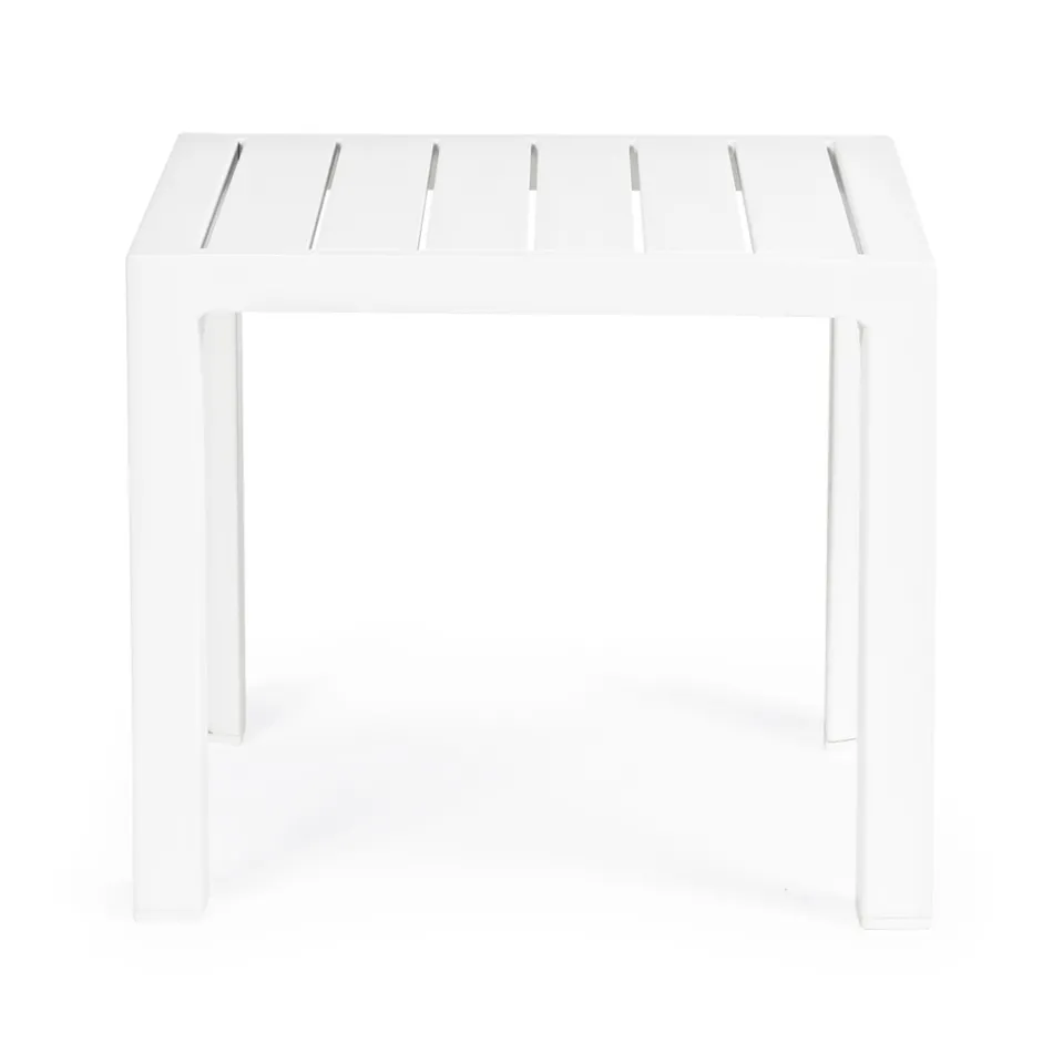 Square Outdoor Coffee Table in Painted Aluminium, Homemotion 2 Pieces - Marius Viadurini