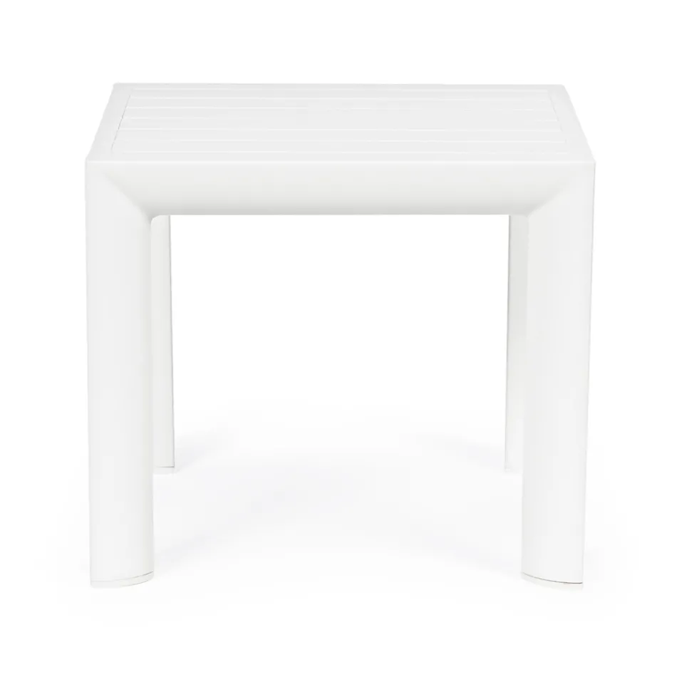 Square Outdoor Coffee Table in Painted Aluminium, Homemotion 2 Pieces - Marius Viadurini