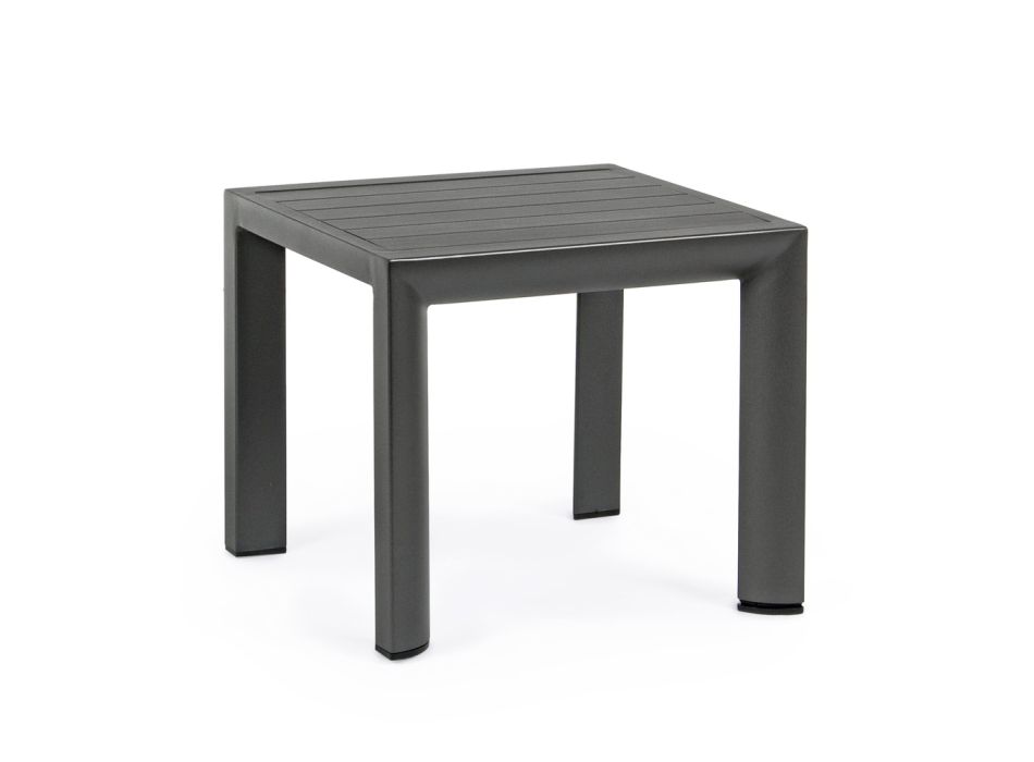 Square Outdoor Coffee Table in Painted Aluminium, Homemotion 2 Pieces - Marius Viadurini