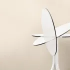 Round Reclining Outdoor Coffee Table with 3 Legs in Aluminum 2 Colors - Filomena Viadurini