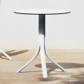 Round Reclining Outdoor Table with 3 Aluminum Legs 2 Colors - Filomena