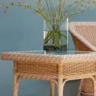 Coffee Garden 56x56 cm hand-woven polyethylene Chad Viadurini