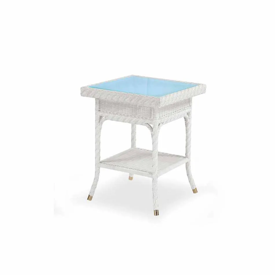 Coffee Garden 56x56 cm hand-woven polyethylene Chad Viadurini