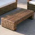 Garden Coffee Table with Natural Banana Weaving Structure - Dish