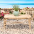 Garden Coffee Table in Aluminum and Polyrattan Weaving - Ellide