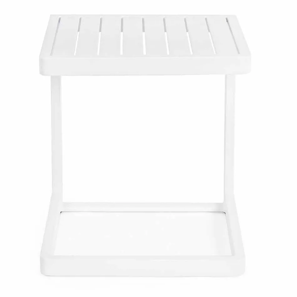 Homemotion Painted Aluminum Garden Coffee Table, 2 Pieces - Rodric Viadurini