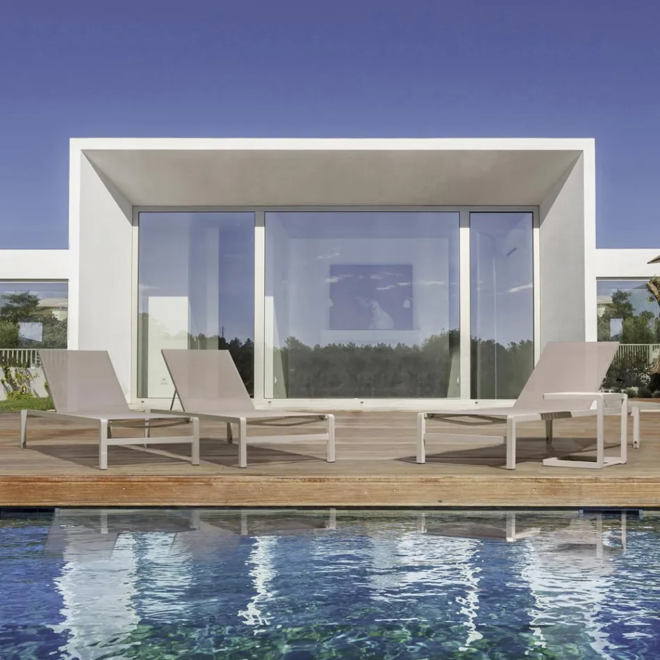 Garden Coffee Table in Painted Aluminium, Homemotion, 2 Pieces - Rodric Viadurini