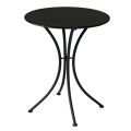 Garden Coffee Table in Black Painted Iron with Round Top - Gendron