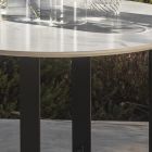 Garden Coffee Table in Stoneware and Steel Made in Italy - Begin by Myyour Viadurini