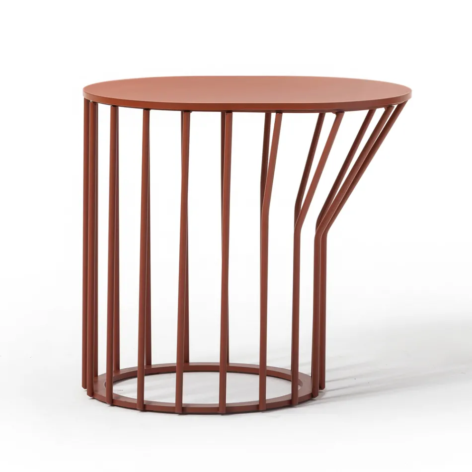 Garden coffee table in Hpl and painted metal with different finishes Made in Italy - Guerrino Viadurini