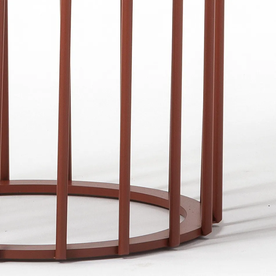 Garden coffee table in Hpl and painted metal with different finishes Made in Italy - Guerrino Viadurini