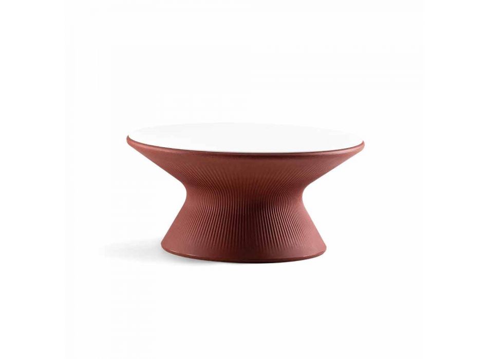Garden Coffee Table in Polyethylene with HPL Top Made in Italy - Desmond Viadurini