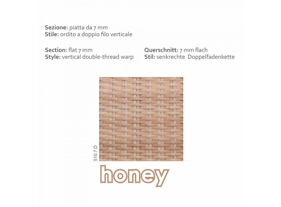 Coffee Garden polyethylene honey hand-woven Cooper Viadurini