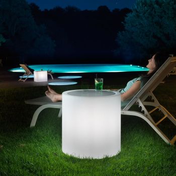 Bright Garden Coffee Table in White Polyethylene Made in Italy - Derti