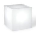 Derti - Illuminated Garden Table in Pearl Polyethylene Made in Italy