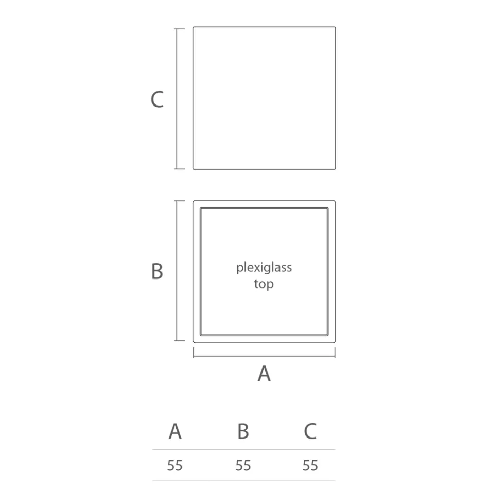 Square Garden Coffee Table in Colored Polyethylene Made in Italy - Noemi Viadurini