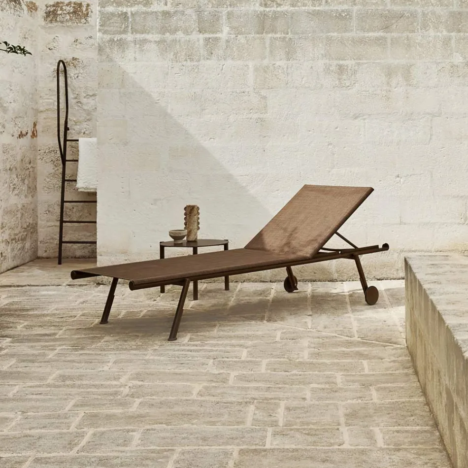 Round Garden Coffee Table in Painted Aluminum - Bahia by Varaschin Viadurini