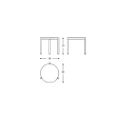 Round Garden Coffee Table in Painted Aluminum - Bahia by Varaschin Viadurini