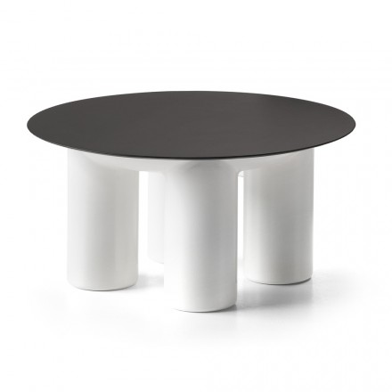 Round Garden Coffee Table in HPL and Polyethylene Made in Italy - Freccia Viadurini