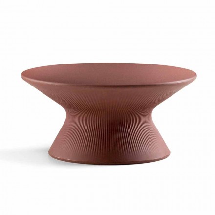 Round Garden Coffee Table in Colored Polyethylene Made in Italy - Desmond Viadurini