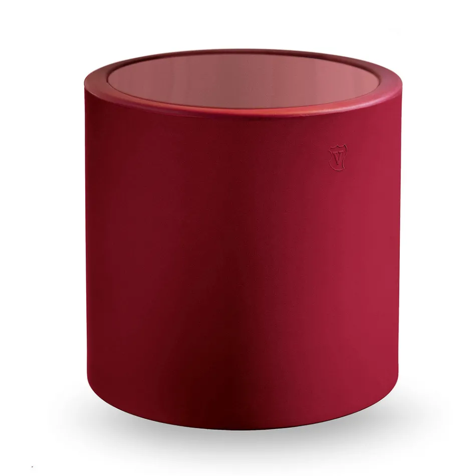 Round Garden Coffee Table in Colored Polyethylene Made in Italy - Noemi Viadurini