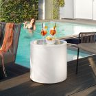 Round Garden Coffee Table in Colored Polyethylene Made in Italy - Noemi Viadurini