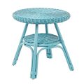 Round Design Rattan Garden Table, Diameter 52 cm - Favolizia