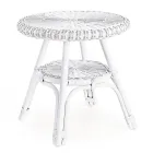 Round Garden Coffee Table in Designer Rattan, Diameter 52 cm - Favolizia Viadurini