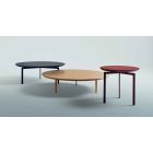 3 Legs Coffee Table in Steel and Colored Wood Top - Pretty Viadurini