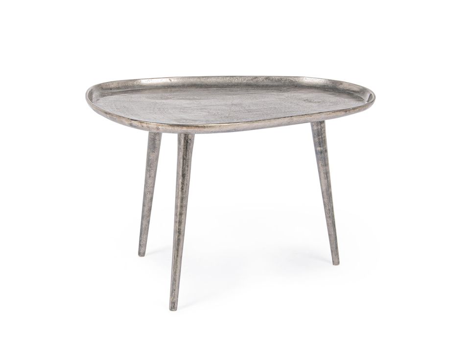 Coffee Table Plated and Antique Aluminum Design Homemotion - Smemo Viadurini