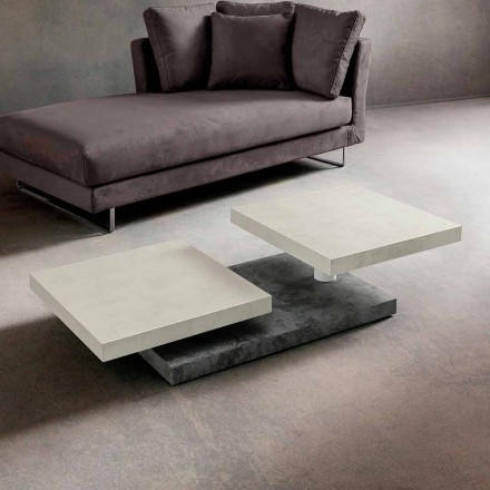 Coffee table with revolving tops in HPL Made in Italy, Precious - Paris Viadurini