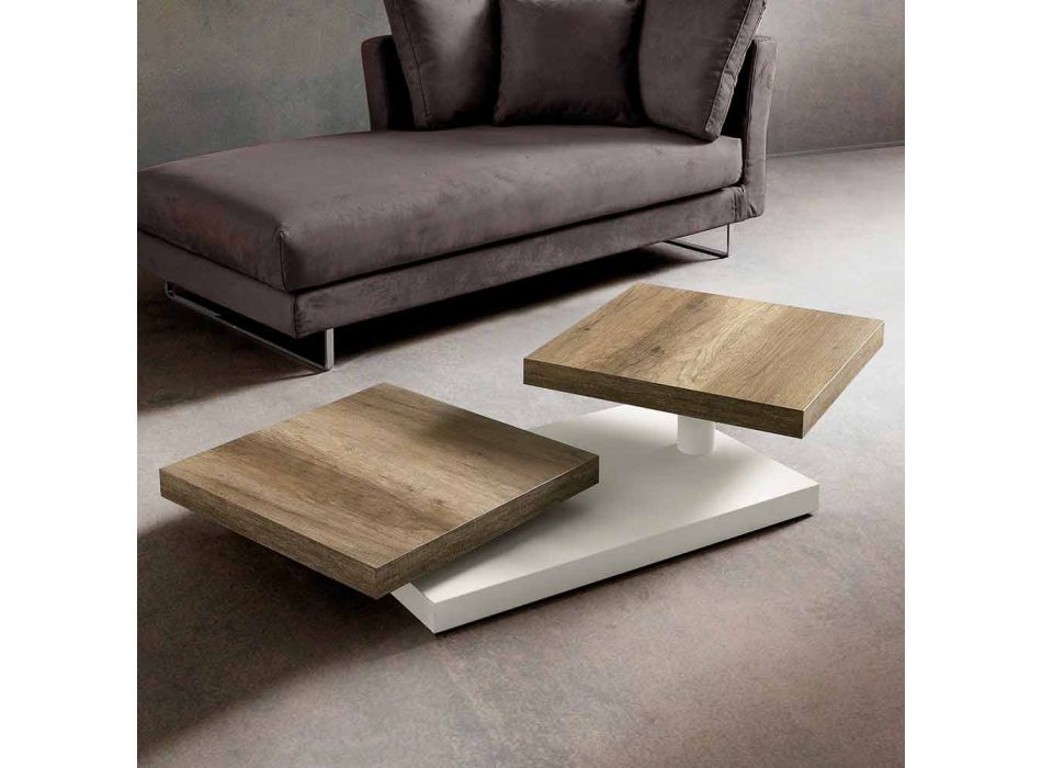 Coffee table with revolving tops in HPL Made in Italy, Precious - Paris Viadurini