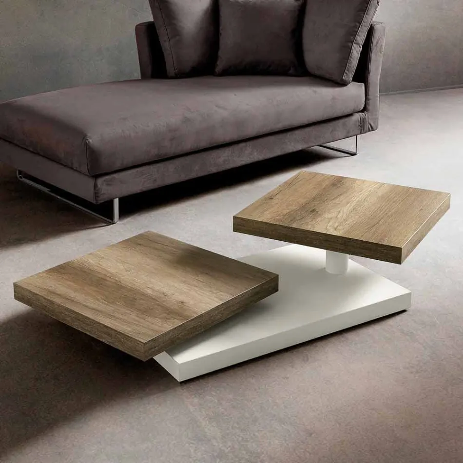 Coffee table with revolving tops in HPL Made in Italy, Precious - Paris Viadurini