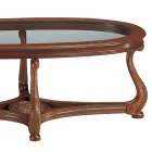 Coffee Table with Glass Top Made in Italy - Sedna Viadurini