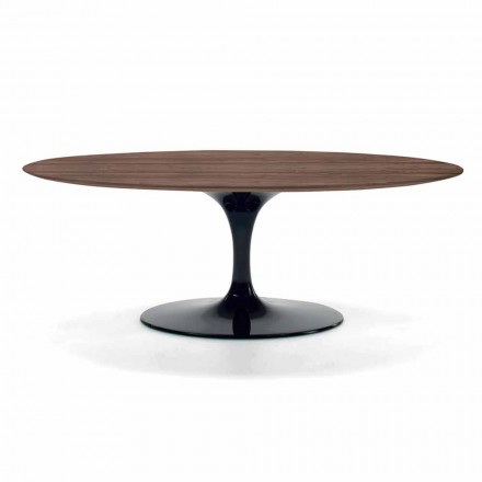 Coffee Table with Oval Top in HPL Laminate Made in Italy - Dollars Viadurini