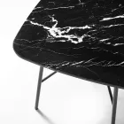 Coffee Table with Square Marble Top Made in Italy - Makino Viadurini